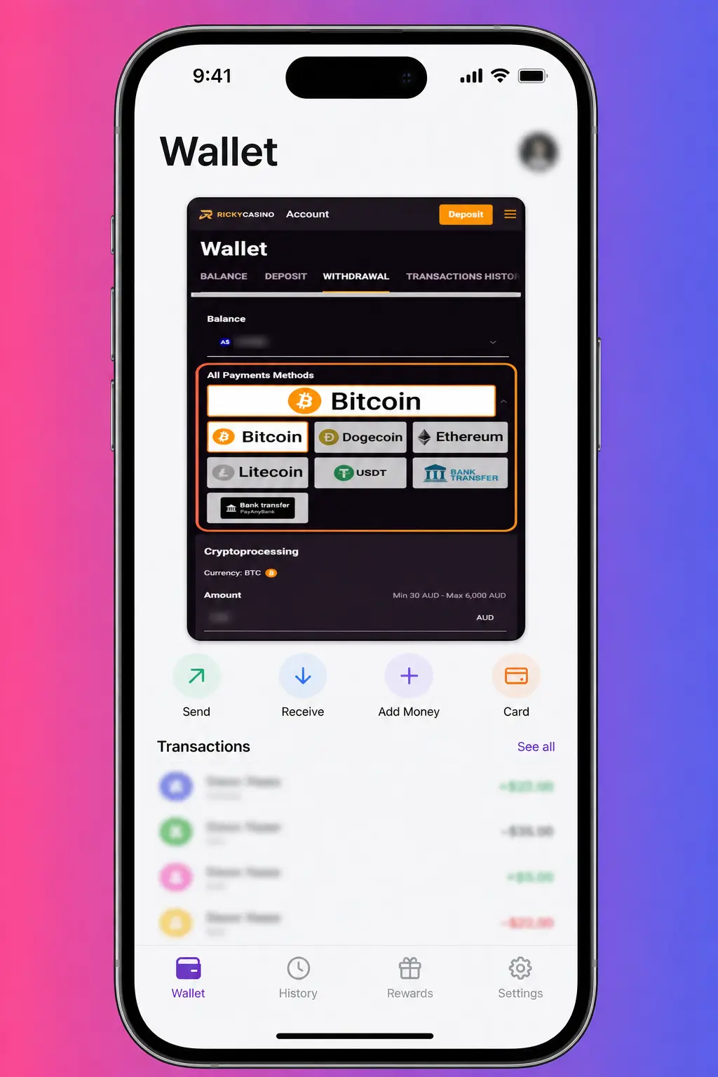 Withdraw Money - Step 4
