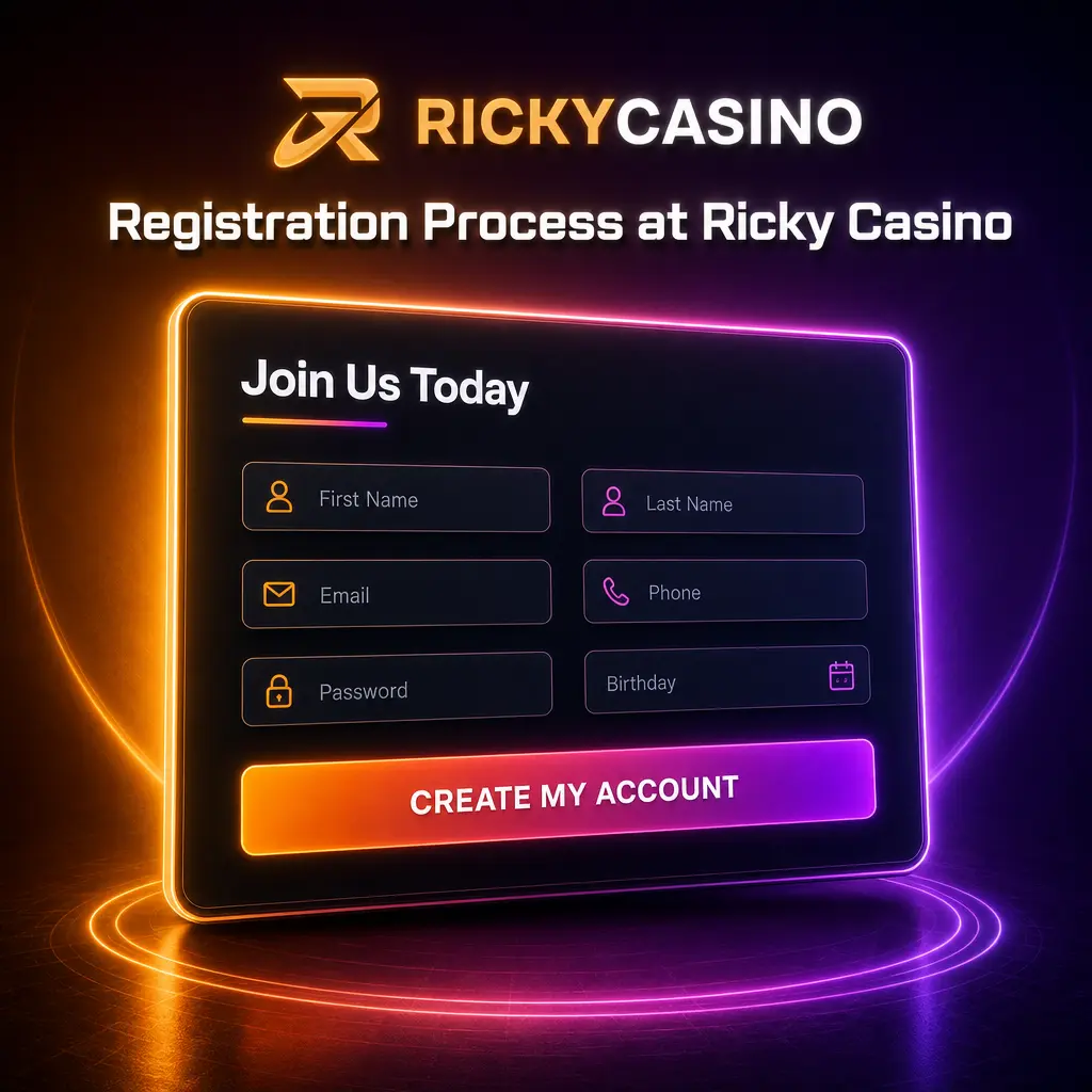 Registration Process at Ricky Casino